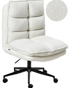 Kontorstol ADDISON Boucle Hvid