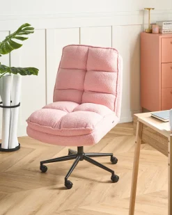 Kontorstol ADDISON Boucle Lyserød