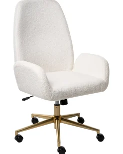 Kontorstol CLARE Boucle Hvid