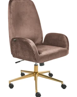 Kontorstol CLARE Velour Brun