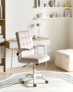 Kontorstol DANDY Velour Pastellrosa