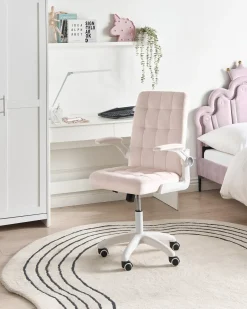 Kontorstol DANDY Velour Pastellrosa