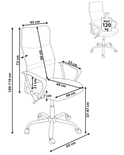 Kontorstol DESIGN Grå