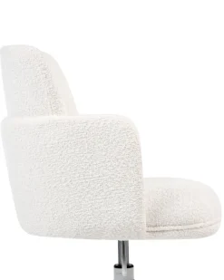 Kontorstol DRYDEN Boucle Cremehvid