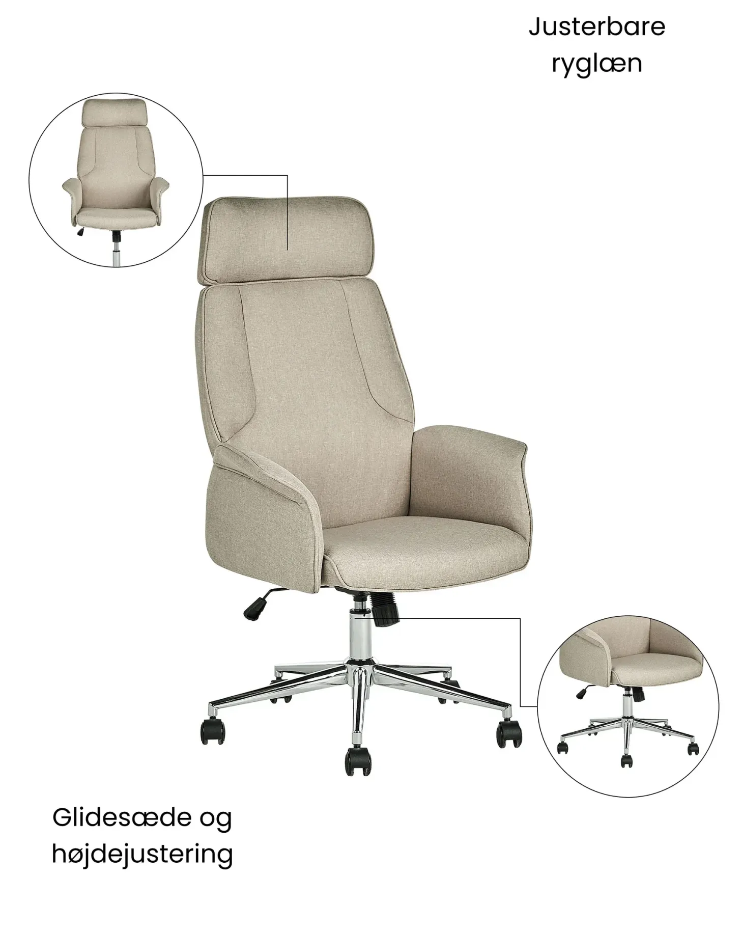 Kontorstol PILOT Beige
