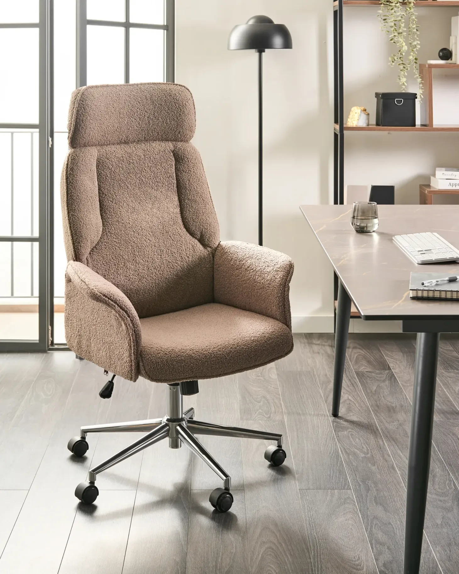 Kontorstol PILOT Boucle Brun