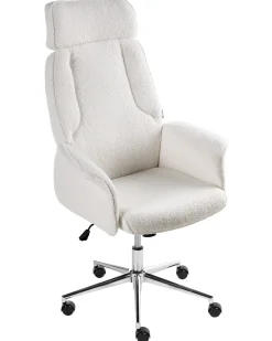 Kontorstol PILOT Boucle Cremehvid