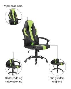 Kontorstol SUCCESS Kunstlæder Limegrøn