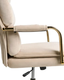 Kontorstol VAMURE Velour Lys Beige