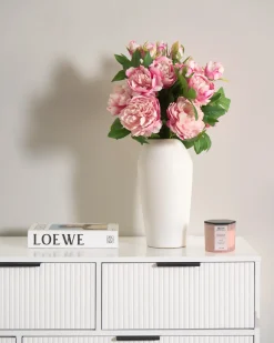 Kunstig blomsterbuket COLARES 62 cm Lyserød