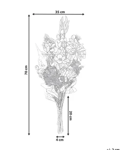 Kunstig blomsterbuket LOURO 70 cm Hvid