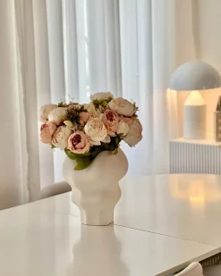 Kunstig blomsterbuket RAPOSA 45 cm Pastellrosa