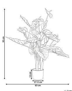 Kunstig plante ANTHURIUM 95 cm Grøn