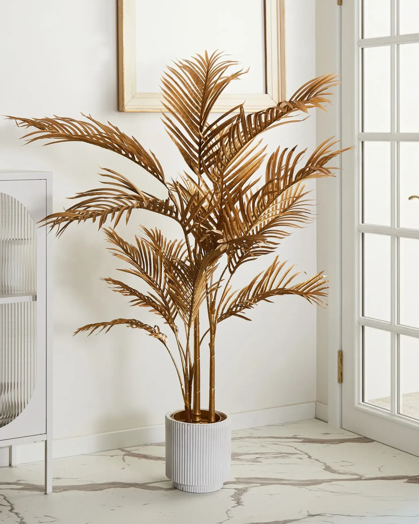 Kunstig plante ARECA PALM 160 cm Guld