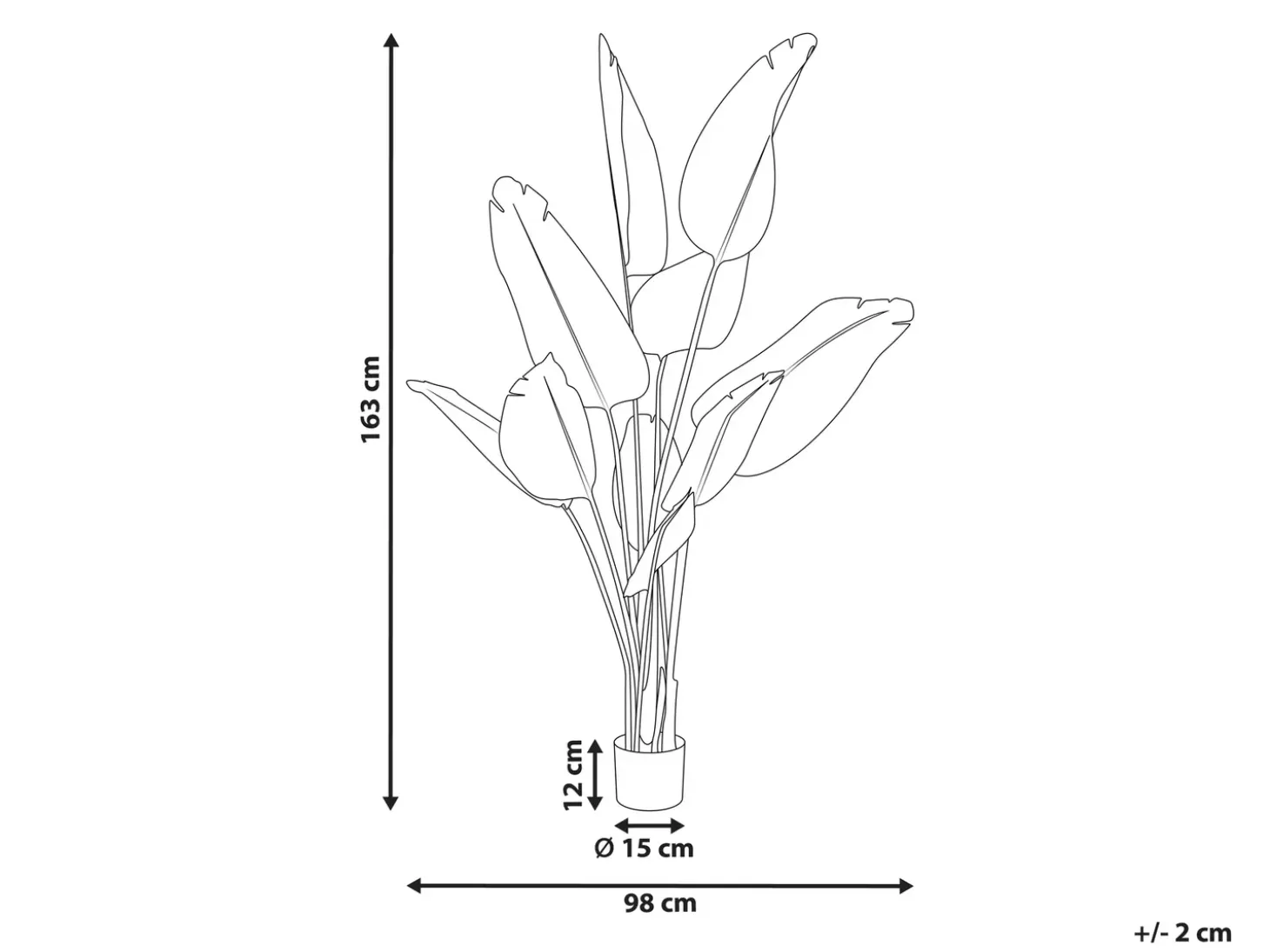 Kunstig plante BANANA TREE 163 cm Grøn
