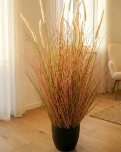 Kunstig plante BRISTLEGRASS 120 cm Orange