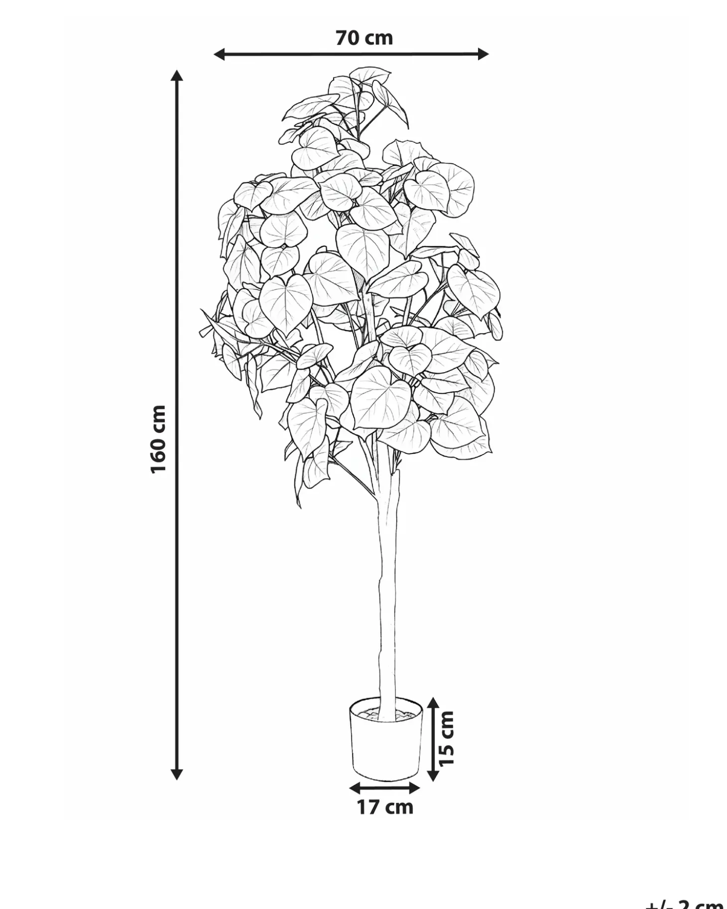 Kunstig plante FICUS TREE 160 cm Grøn