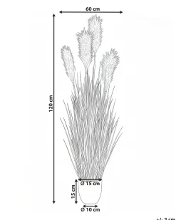 Kunstig plante PAMPAS GRASS 120 cm Grøn