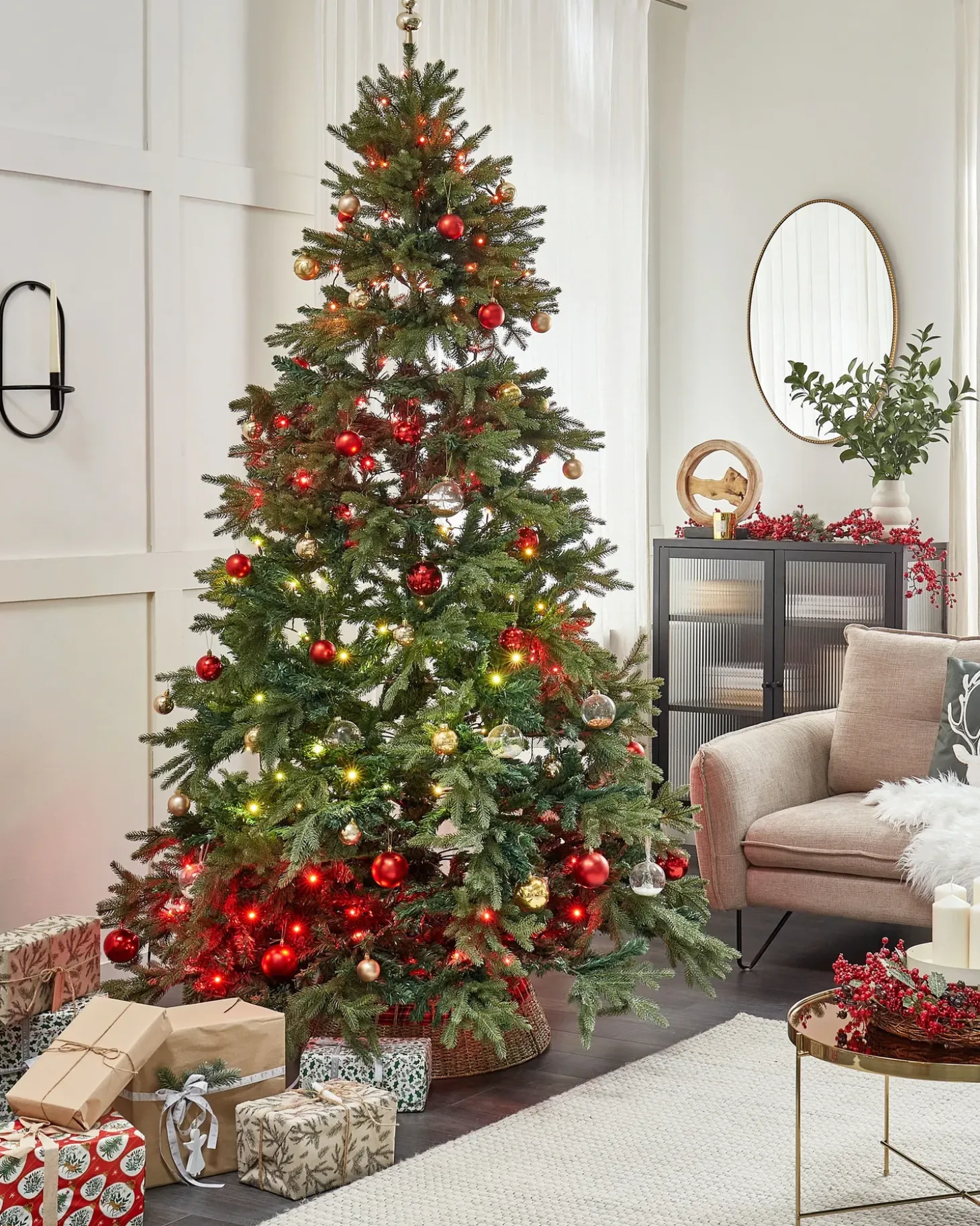 Kunstigt juletræ HUXLEY 240 cm Grøn