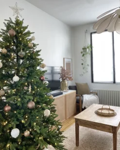 Kunstigt juletræ LED FIDDLE 210 cm Grøn