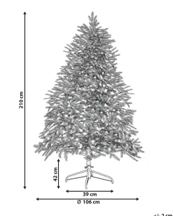 Kunstigt juletræ LED FIDDLE 210 cm Grøn