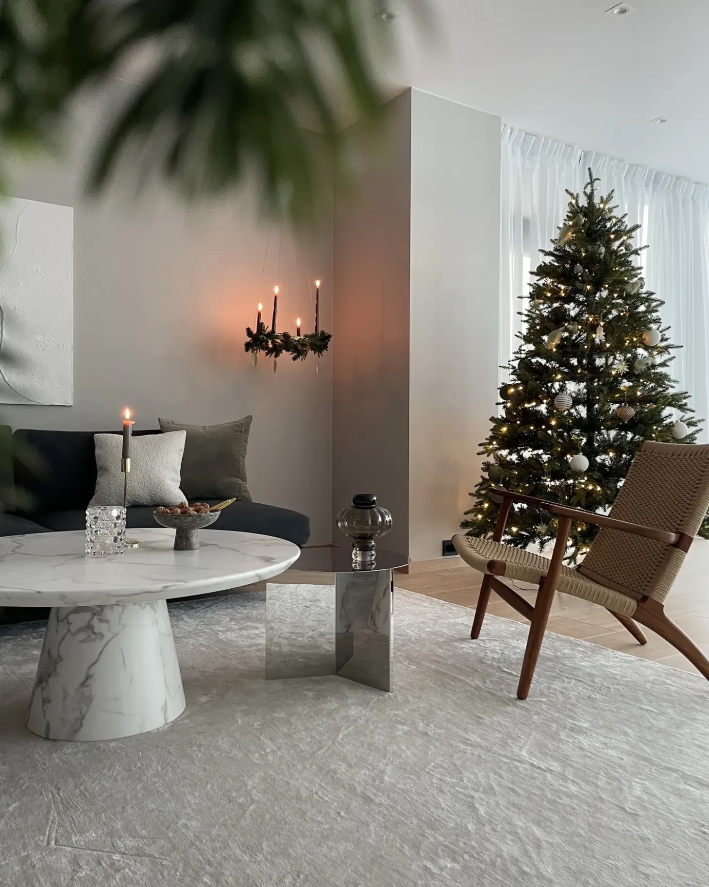 Kunstigt juletræ LED FIDDLE 210 cm Grøn