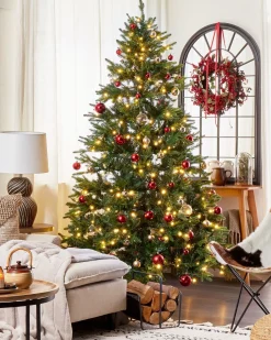 Kunstigt juletræ LED FIDDLE 210 cm Grøn