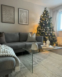 Kunstigt juletræ LED FIDDLE 210 cm Grøn