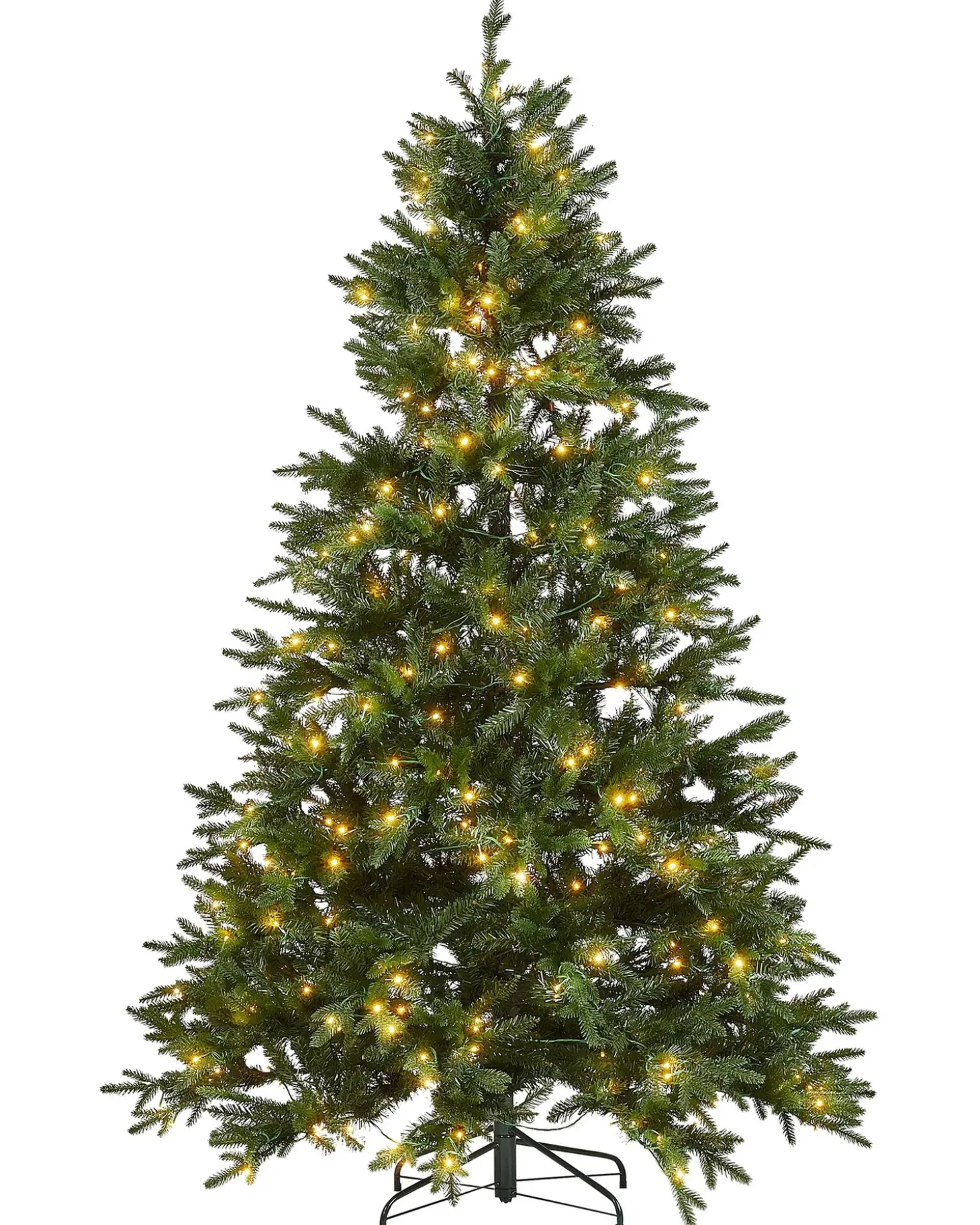 Kunstigt juletræ LED FIDDLE 210 cm Grøn