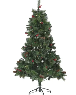 Kunstigt juletræ LED JACINTO 180 cm Mørkegrøn