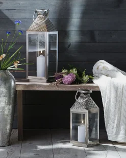 Lanterne BALI Rustfrit stål 55 cm Sølv