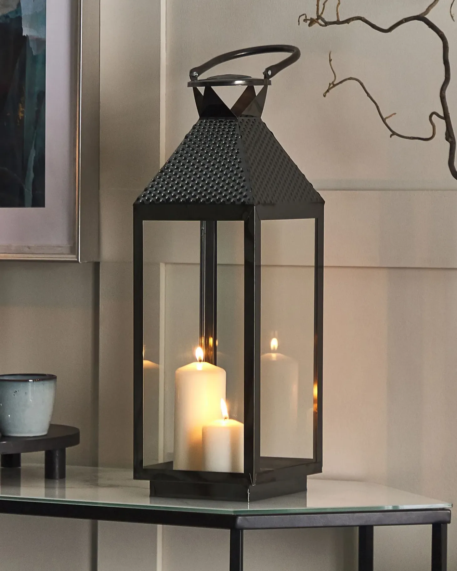 Lanterne BALI Rustfrit stål 54 cm Sort