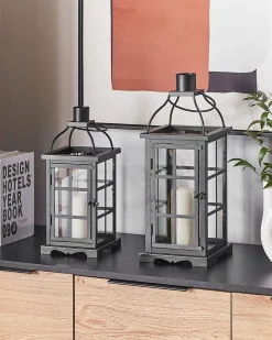Lanterne CLARA Metal 42 cm Sort