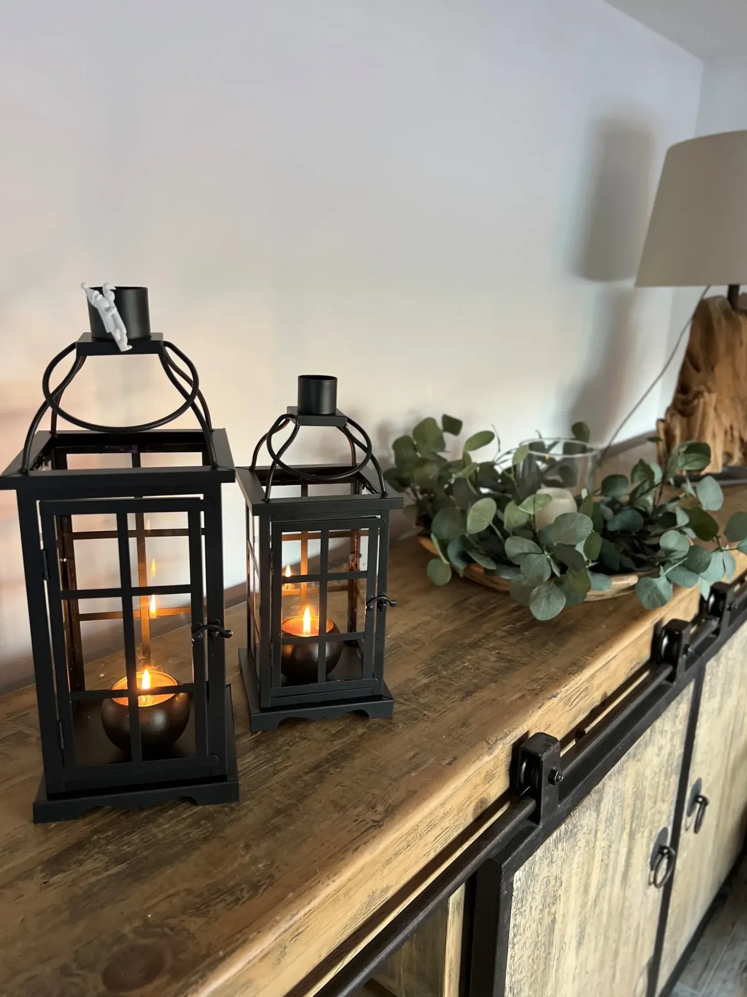 Lanterne CLARA Metal 42 cm Sort
