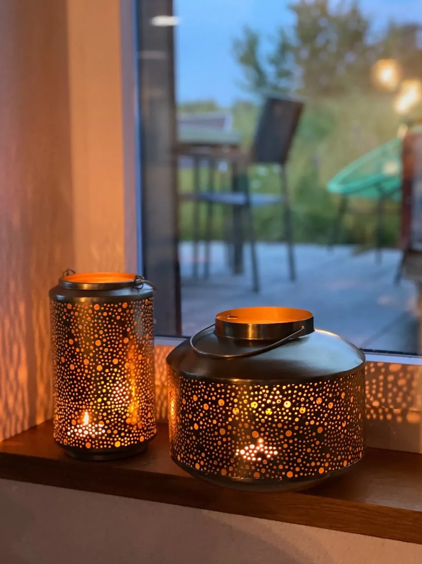 Lanterne CORFU Metal 22 cm Guld