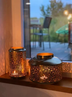 Lanterne CORFU Metal 25 cm Guld