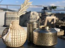 Lanterne CORFU Metal 25 cm Guld