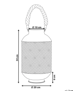 Lanterne CORON Metal 34 cm Sort