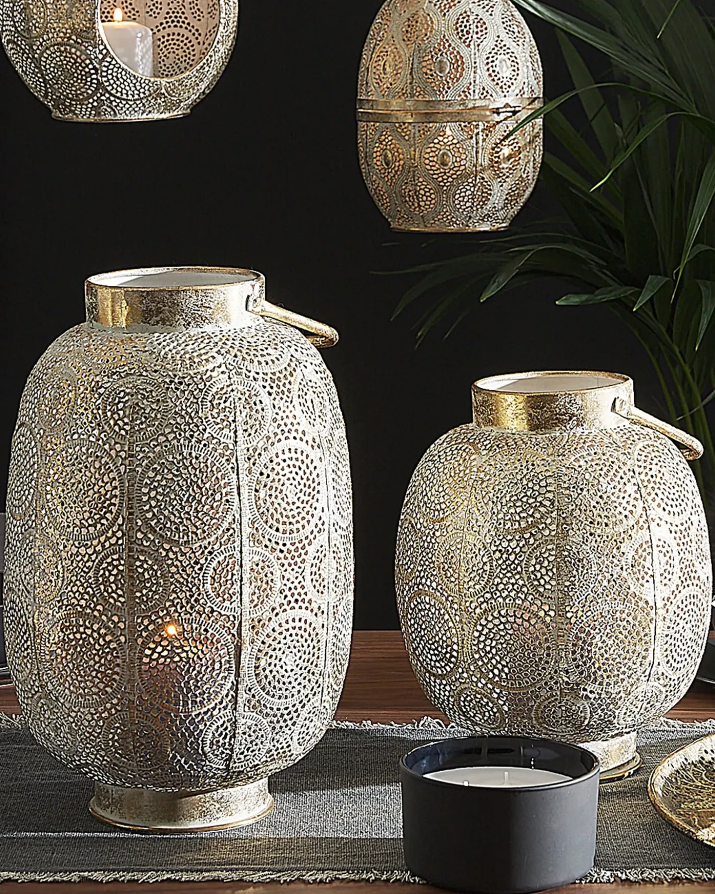 Lanterne LANTAU Metal 30 cm Guld