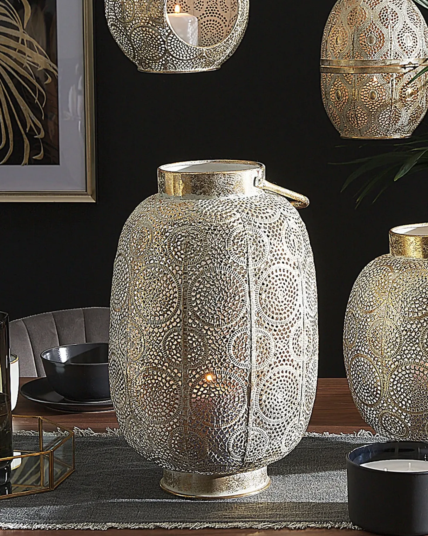 Lanterne LANTAU Metal 40 cm Guld