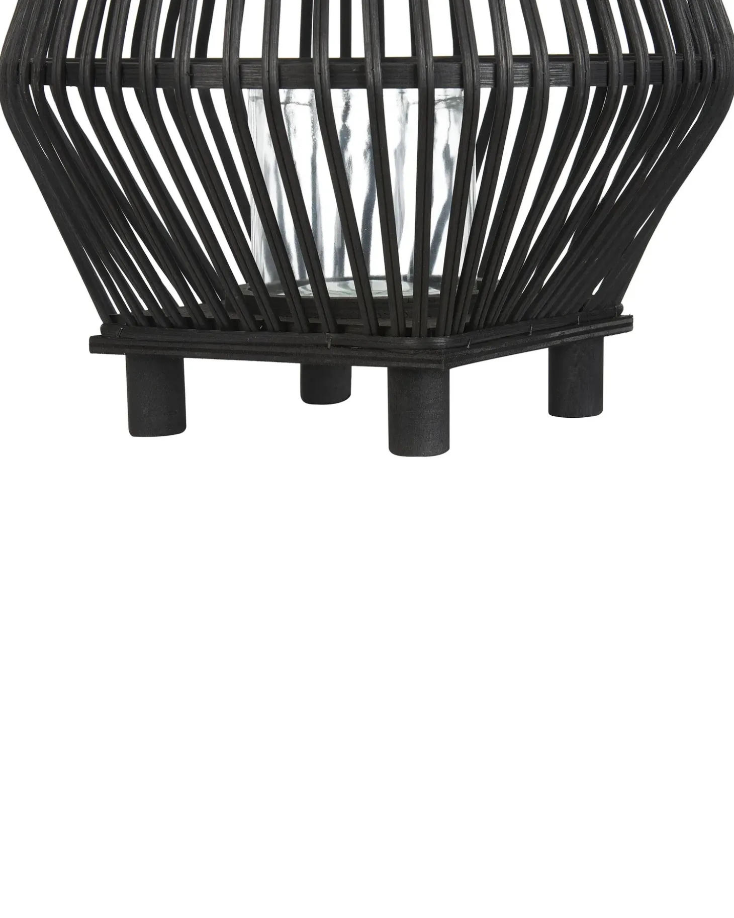 Lanterne LEYTE Bambus 58 cm Sort