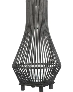 Lanterne LEYTE Bambus 58 cm Sort