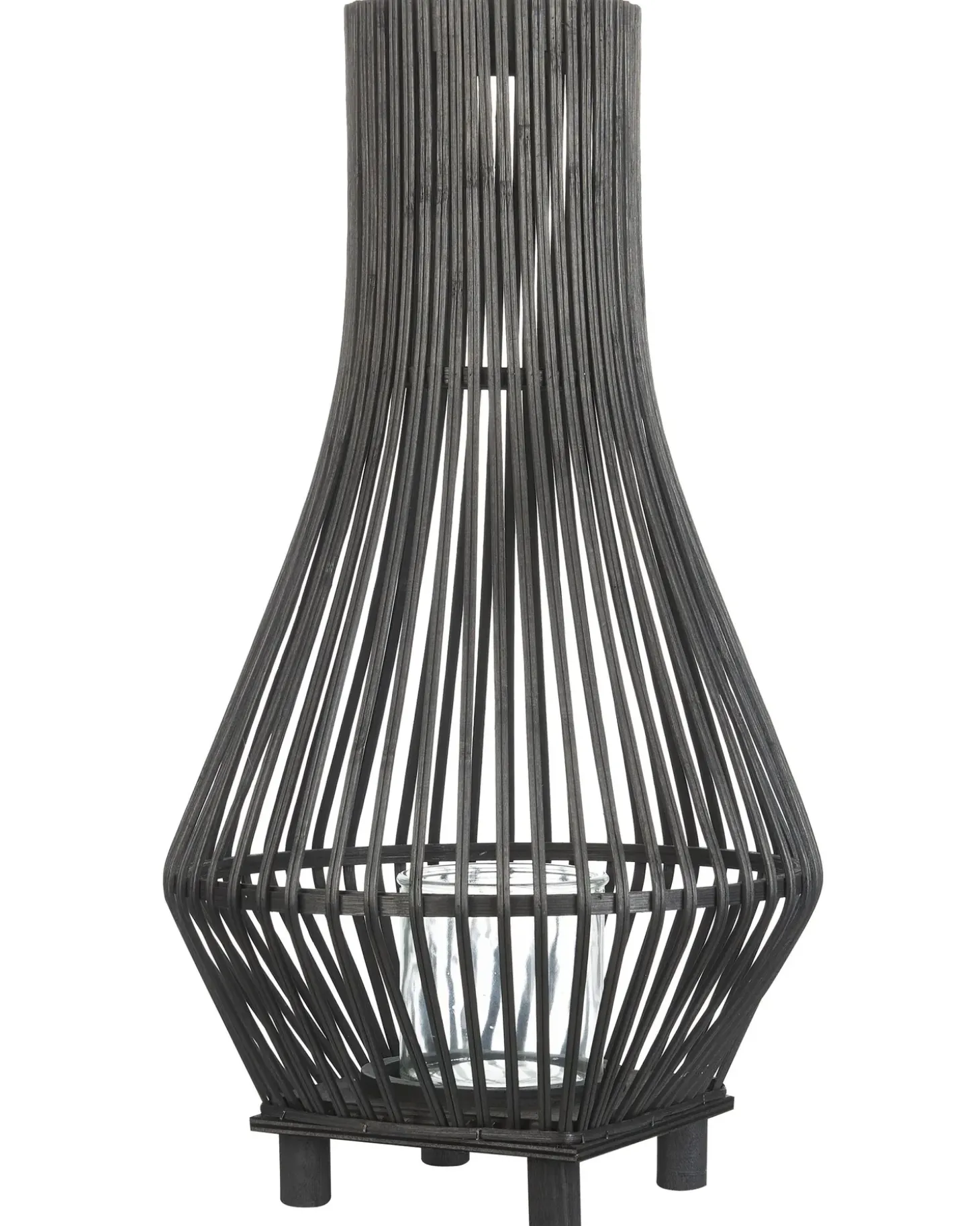 Lanterne LEYTE Bambus 58 cm Sort