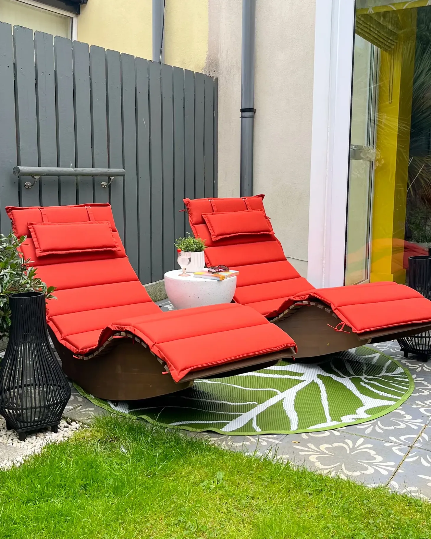 Lanterne LEYTE Bambus 58 cm Sort