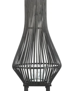 Lanterne LEYTE Bambus 58 cm Sort