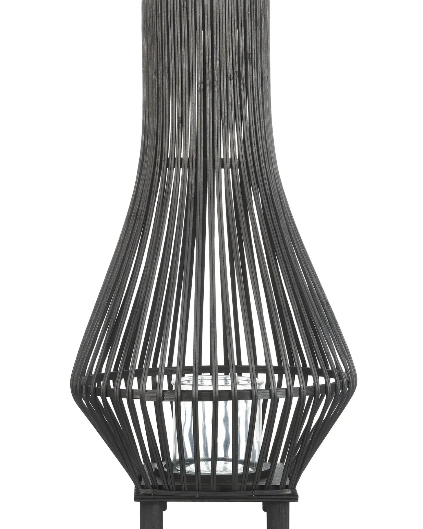 Lanterne LEYTE Bambus 58 cm Sort