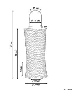 Lanterne MACTAN Bambus 38 cm Naturlig