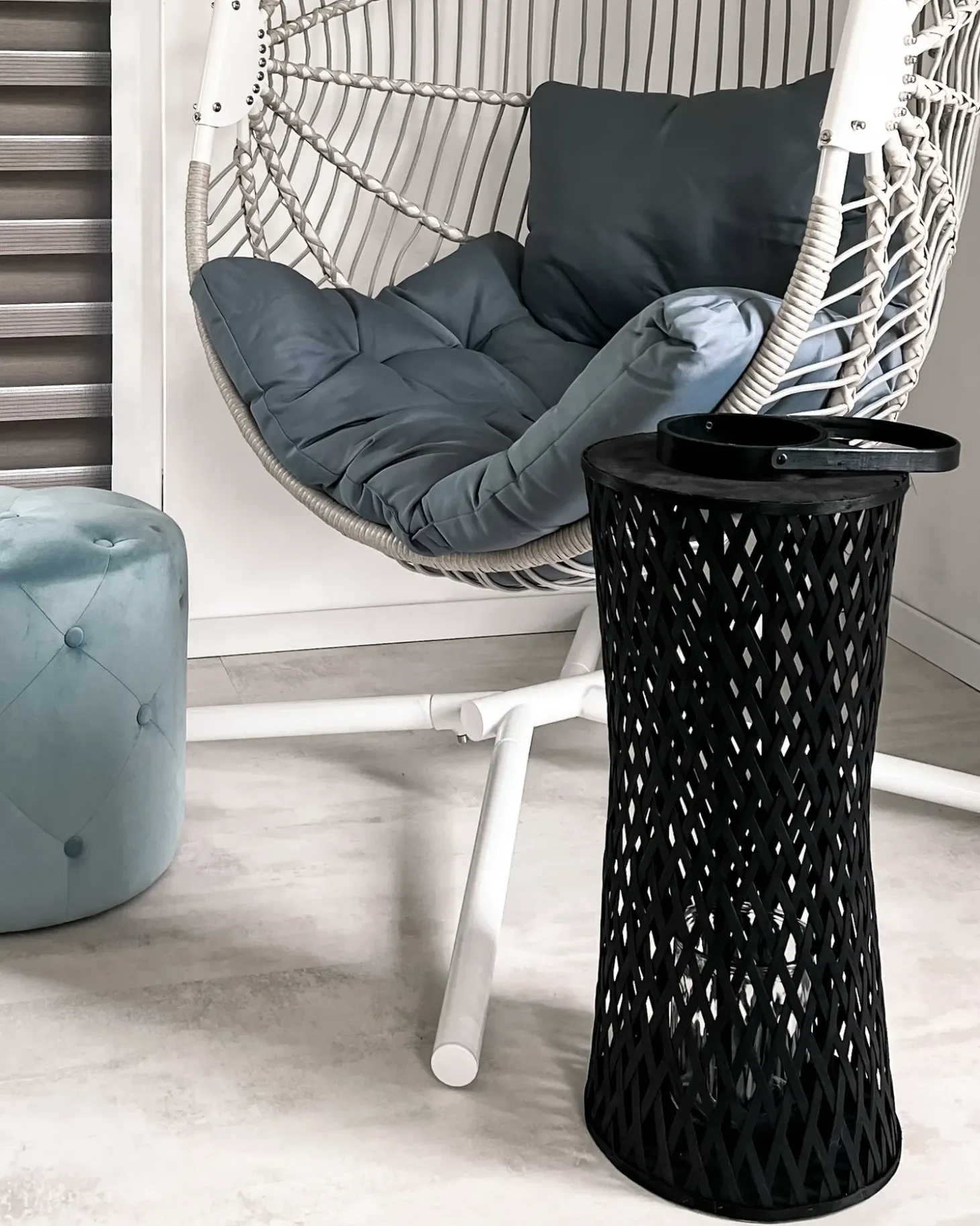 Lanterne MACTAN Bambus 58 cm Sort