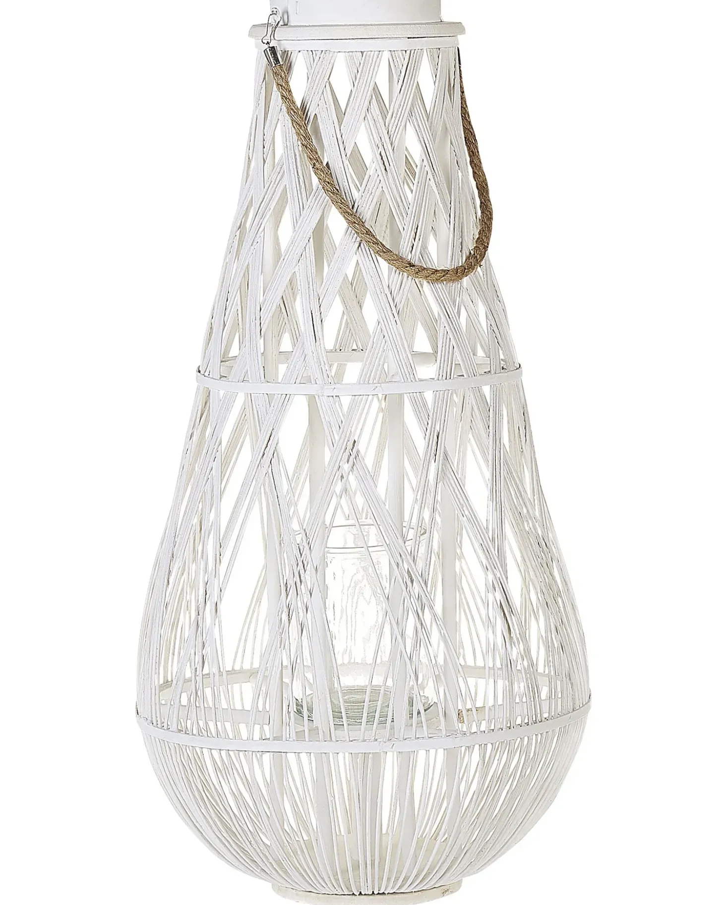 Lanterne TONGA Bambus 77 cm Hvid