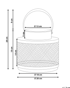 Lanterne YAMDENA Metal 19 cm Sort